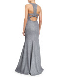 Sleeveless Open-Back Gown