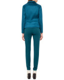 Melissa Wool-Blend Skinny Pants, Seabiscuit Teal