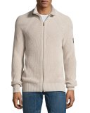 Parkgate Core Full-Zip Sweater, Light Gray