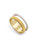 Masai Illusion 18K Yellow & White Gold Ring with Diamonds, Size 6