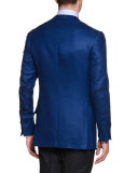 Cashmere-Blend Two-Button Sport Coat, Blue