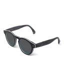 Leonard Streaked Sunglasses, Tuxedo