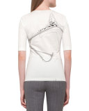 Goodwood Printed Half-Sleeve Tee, Moonstone
