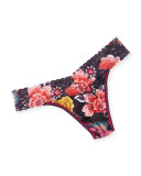 Original-Rise Kimono Lace Thong, Multi