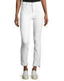 W3 High-Rise Straight Authentic Crop Jeans, Beacon