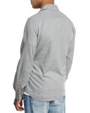 Military Flap-Pocket Sport Shirt, Gray