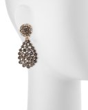 Classic Crystal Teardrop Clip Earrings