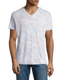 Paloma Tropical Leaf V-Neck T-Shirt, Multicolor