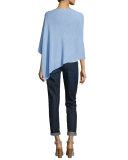 Sleek Tencel®/Wool Ribbed Poncho