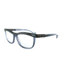 Kiki on a String Rhinestone Optical Frames, Gray