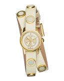 Reva Mini Double-Wrap Leather Watch
