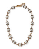 Electra Pearly Crystal Cap Necklace