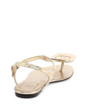 Chips Prismick Leather Sandal, Light Golden