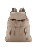 Calfskin Backpack w/Monili Straps, Light Grey