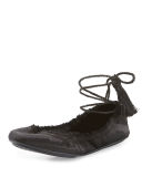 Bandele Tassel Ballerina Flat, Black