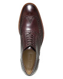 Great Jones Grand.OS Leather Wing-Tip Oxford, Chestnut