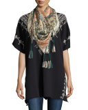 Shobah Long French Terry Poncho