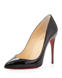 Pigalle Follies Point-Toe Red Sole Pump, Black