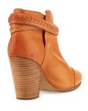 Harrow Belted Leather Ankle Boot, Beige