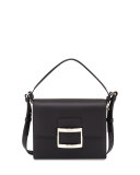 Ms. Viv Mini Leather Shoulder Bag, Black