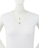 925 Lollipop Pear-Shaped Y-Drop Necklace with Diamonds