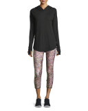 Confetti Glitter Capri Performance Leggings