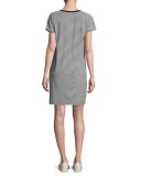 Short-Sleeve Striped Cotton Jersey Tee, Black/White