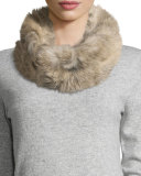 Toscana Fur Snood w/ Knit Lining, Natural