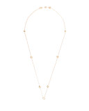 Sparkles Long Diamond Station Necklace in 18K Gold