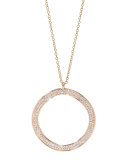 Stardust 18k Gold Diamond Wavy Open-Disc Necklace