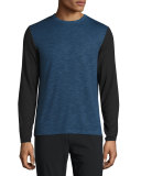Billy Anemone Contrast-Sleeve T-Shirt, Blue/Black