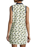Floral-Print Beach Dress, New Ivory