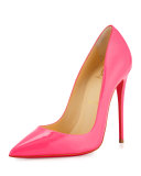 So Kate Patent 120mm Red Sole Pump, Shocking Pink