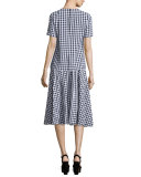 Gingham Seersucker Full Skirt 