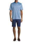 Sean Wheeler Striped Cotton Lisle Polo Shirt