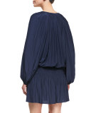 Paris Blouson Drop-Skirt Dress