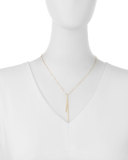 14k Elite Bar Reflector Pendant Necklace