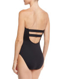 Block My Way Bandeau One-Piece Swimsuit, Plus Size