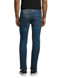 Paxtyn Skinny Jeans with Released Hem, Blue