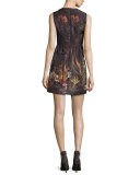 Bambolina Sleeveless Underwater-Print A-Line Dress