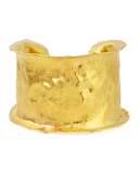 22k Yellow Gold Hammered Cuff Bracelet