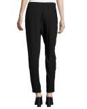 Silk Georgette Crepe Slouchy Ankle Pants