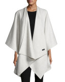 Skinny-Stripe Wrap, Light Gray