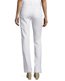 Denim Flare-Leg Trousers, White  