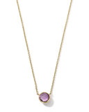 18K Gold Mini-Lollipop Birthstone Necklace (February), 16-18"