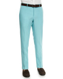 Chinolino Linen-Blend Trousers, Aqua