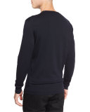 Lightweight Merino V-Neck Sweater, Navy