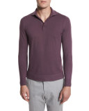 Superlight Baby Cashmere Long-Sleeve Polo Shirt, Susina