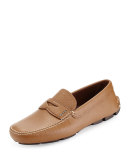 Leather Penny Driver, Light Brown