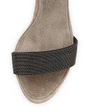 Monili Espadrille Wedge Sandal, Gray